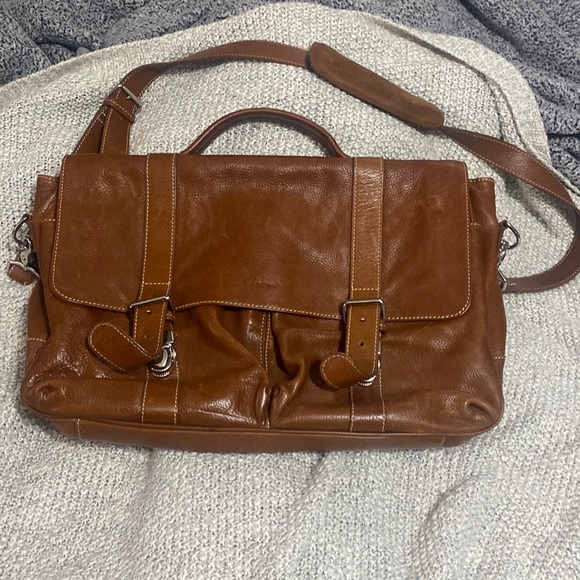 Cole Haan Other - Cognac brown leather Cole Haan Computer Bag